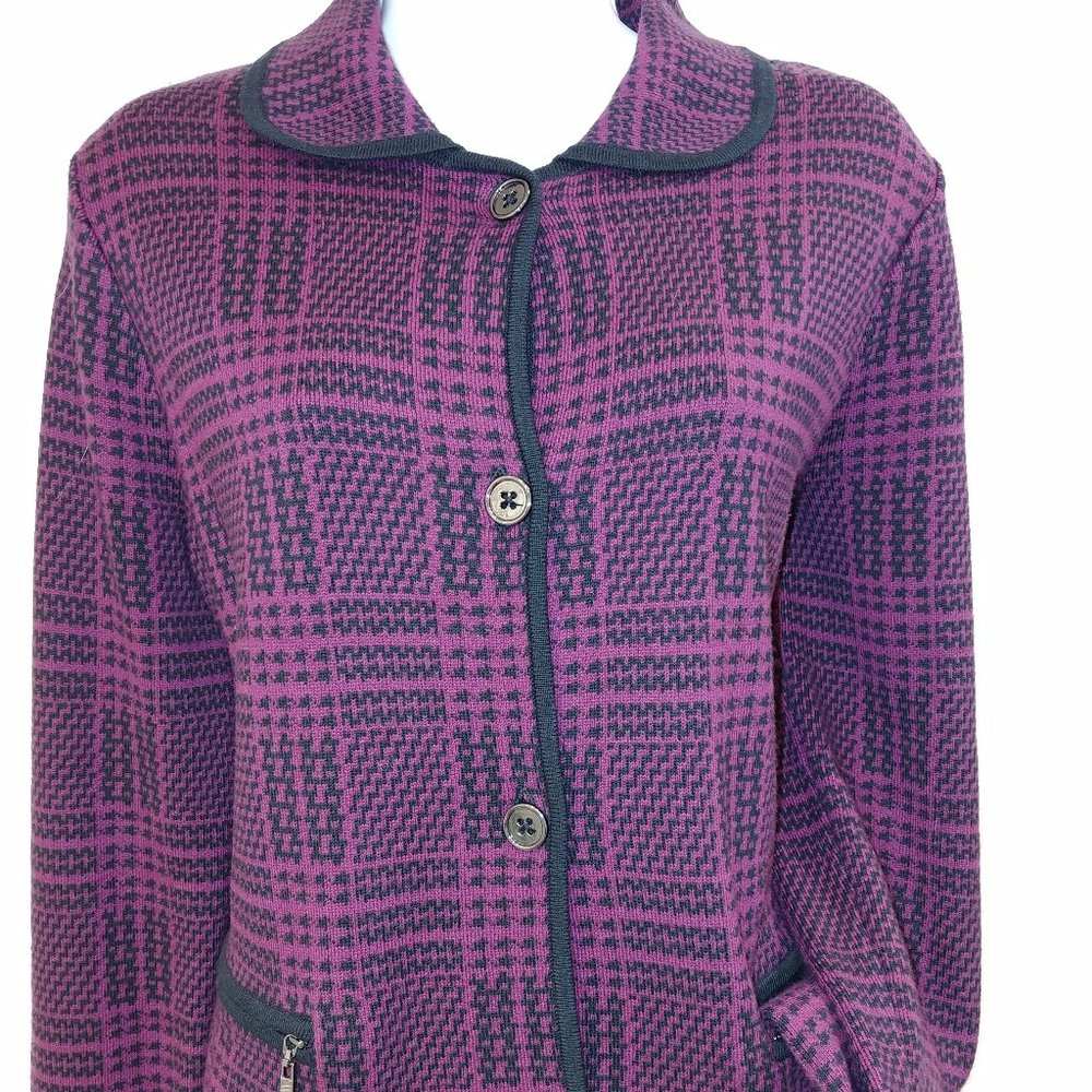 Jones New York Signature Button Jacket Cardigan Size L
